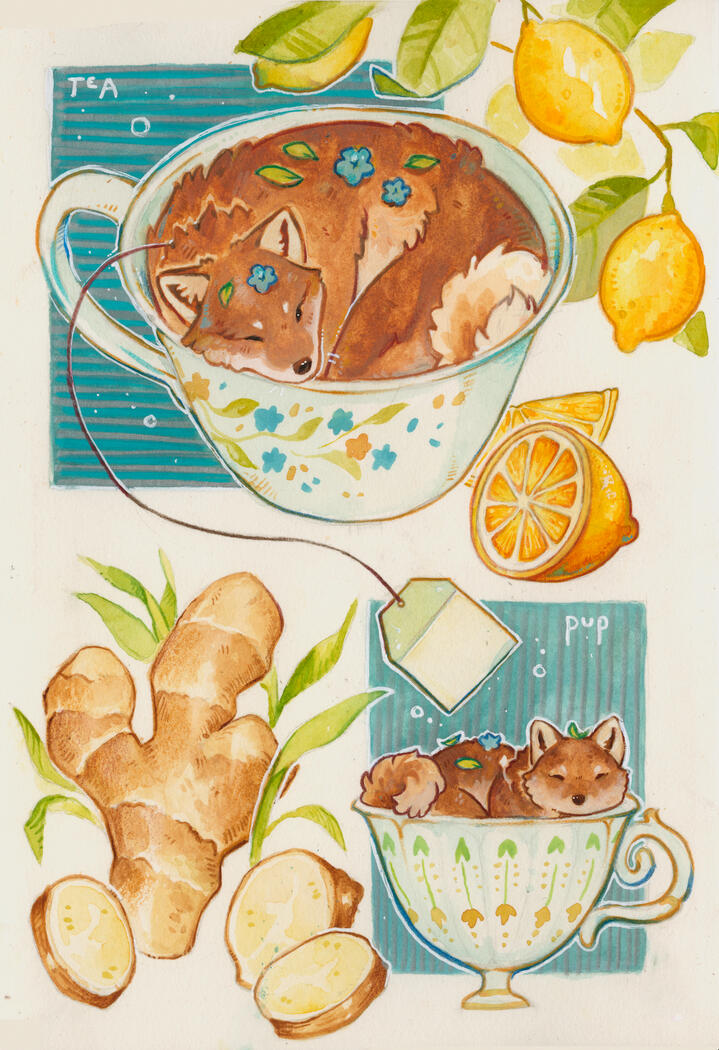 Watercolor and Colored Pencil