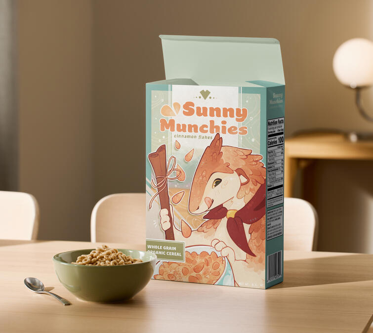 Cereal Mascot - Sunny Munchies - Mockup