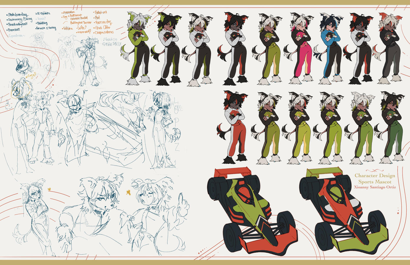 Sport Mascot - Angel Lopez - F1 Mexico Gran Prix - Character Exploration